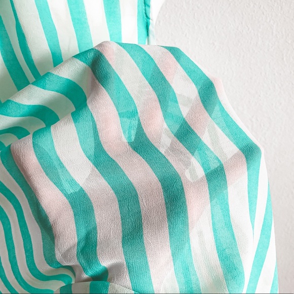 Papaya Striped Sheer Tank Top - Picture 2 of 7